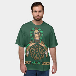 Футболка оверсайз мужская Славянская богиня Берегиня, цвет: 3D-принт — фото 2