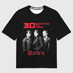 Футболка оверсайз мужская 30 Seconds to Mars poster, цвет: 3D-принт