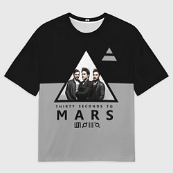 Мужская футболка оверсайз 30 Seconds to Mars - poster