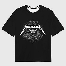 Футболка оверсайз мужская The horned skull - Metallica, цвет: 3D-принт