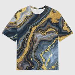 Футболка оверсайз мужская Золотые диагонали, цвет: 3D-принт