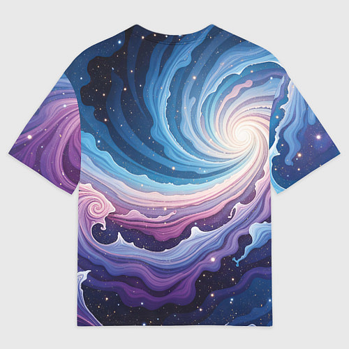 Мужская футболка оверсайз Космическая волна / 3D-принт – фото 2