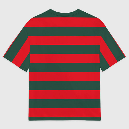 Мужская футболка оверсайз Полосы Фредди Крюгера / 3D-принт – фото 2