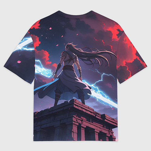 Мужская футболка оверсайз Эпичное аниме / 3D-принт – фото 2