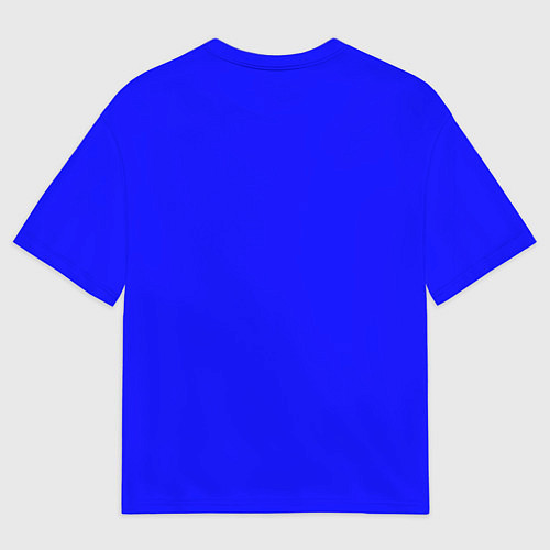 Мужская футболка оверсайз Россия и герб ультрамарин синий / 3D-принт – фото 2