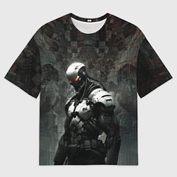Футболка оверсайз мужская Боевой кибернетический андроид, цвет: 3D-принт