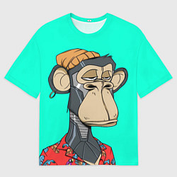 Мужская футболка оверсайз NFT ape steel