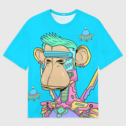 Мужская футболка оверсайз NFT cyber ape UFO