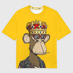 Футболка оверсайз мужская NFT ape king, цвет: 3D-принт