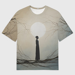 Футболка оверсайз мужская Минималистичный сюрреализм, цвет: 3D-принт