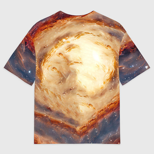 Мужская футболка оверсайз Бассет-хаунд в космосе / 3D-принт – фото 2