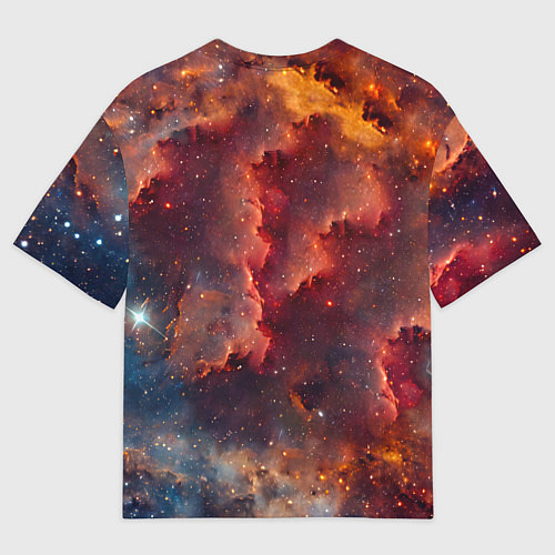 Мужская футболка оверсайз Сингапурская кошка в космосе / 3D-принт – фото 2