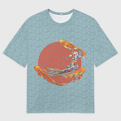 Мужская футболка оверсайз Рыба карпы кои