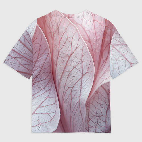 Мужская футболка оверсайз Розовые листья / 3D-принт – фото 2
