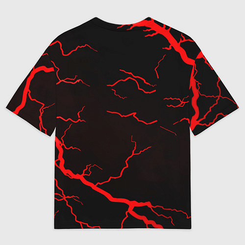 Мужская футболка оверсайз BMW storm red color / 3D-принт – фото 2