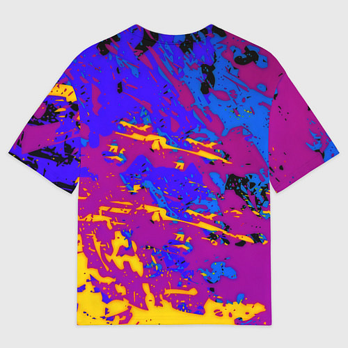 Мужская футболка оверсайз NBA краски неон / 3D-принт – фото 2