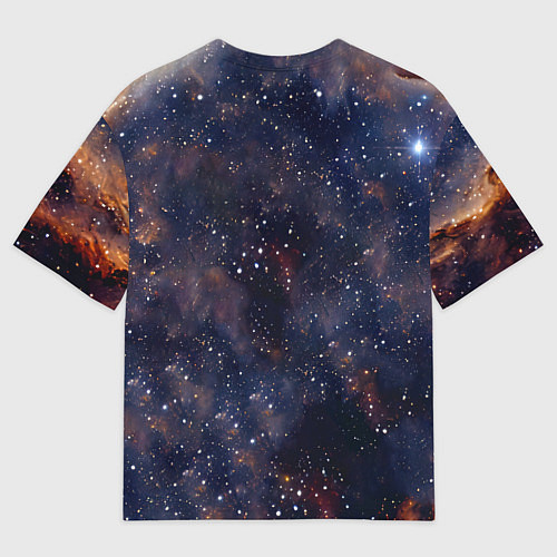 Мужская футболка оверсайз Сноу-шу в космосе / 3D-принт – фото 2