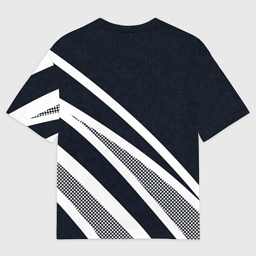 Мужская футболка оверсайз Haval тёмно-синий абстрактный / 3D-принт – фото 2