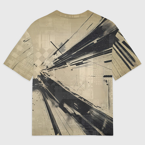 Мужская футболка оверсайз Автомобиль для уличной гонки / 3D-принт – фото 2