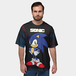 Футболка оверсайз мужская Sonic, цвет: 3D-принт — фото 2
