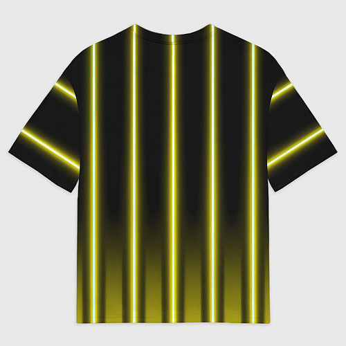 Мужская футболка оверсайз Neon yellow / 3D-принт – фото 2