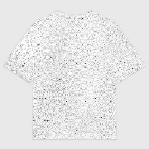 Мужская футболка оверсайз Белый с абстрактным узором / 3D-принт – фото 2