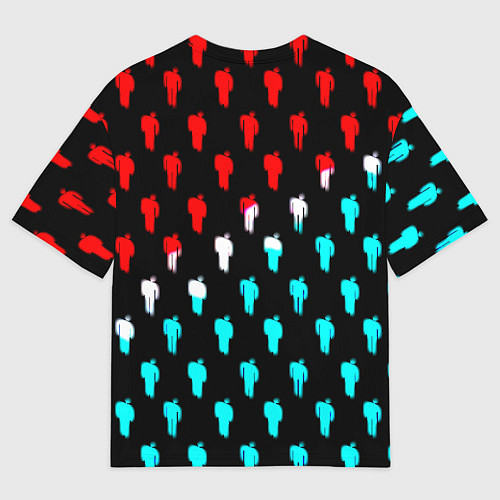 Мужская футболка оверсайз Анархия человечки паттерн / 3D-принт – фото 2