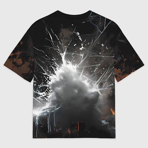 Мужская футболка оверсайз Человек-паук в черном костюме / 3D-принт – фото 2