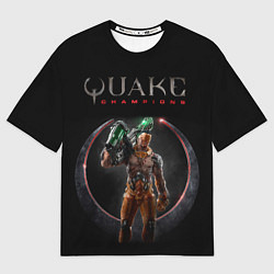 Мужская футболка оверсайз Quake champions - Visor