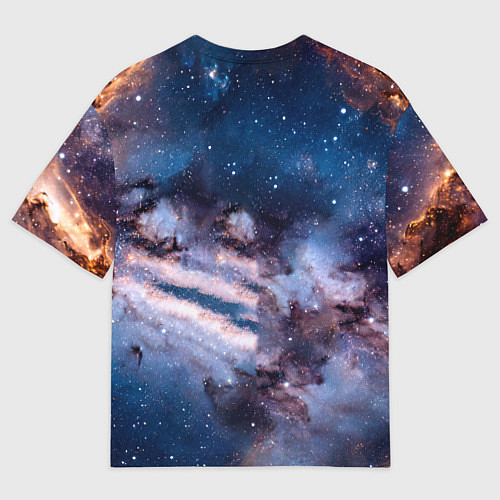 Мужская футболка оверсайз Веймаранер в космосе / 3D-принт – фото 2