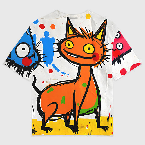 Мужская футболка оверсайз Смешные зверята / 3D-принт – фото 2