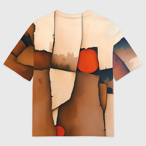 Мужская футболка оверсайз Фрагментированная композиция / 3D-принт – фото 2