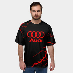 Футболка оверсайз мужская Audi storm, цвет: 3D-принт — фото 2