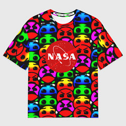 Мужская футболка оверсайз NASA smile