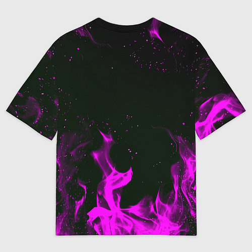 Мужская футболка оверсайз Quake fire neon / 3D-принт – фото 2