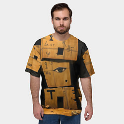 Футболка оверсайз мужская Глаза в каменных домах, цвет: 3D-принт — фото 2