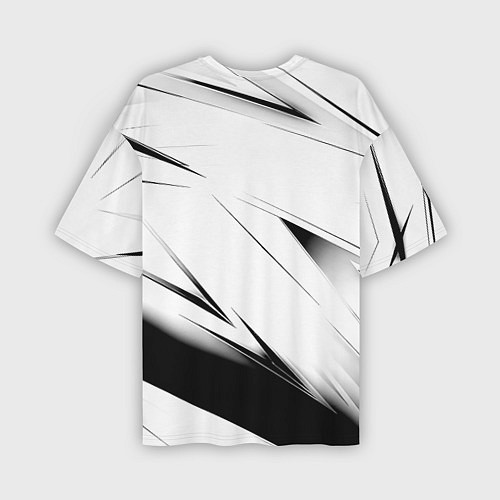 Мужская футболка оверсайз Ведьмак stripes / 3D-принт – фото 2
