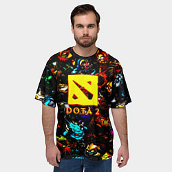 Футболка оверсайз мужская Dota2 персонажи, цвет: 3D-принт — фото 2