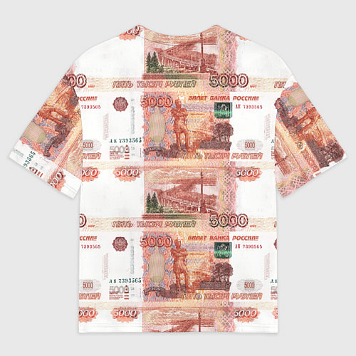 Мужская футболка оверсайз 5 000 рублей / 3D-принт – фото 2
