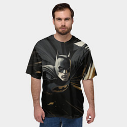 Футболка оверсайз мужская Бэтмен черный плащ, цвет: 3D-принт — фото 2