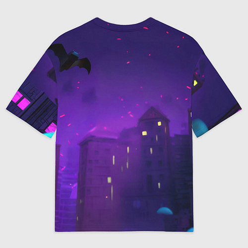 Мужская футболка оверсайз Бэтмен объемная модель / 3D-принт – фото 2