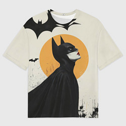 Мужская футболка оверсайз Девушка Бэтмен