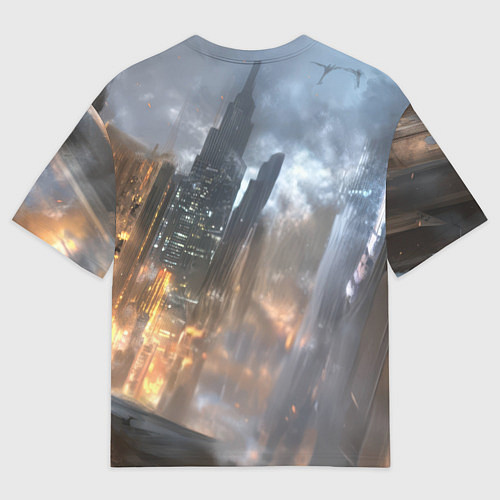 Мужская футболка оверсайз Бэтмен - старый стиль / 3D-принт – фото 2