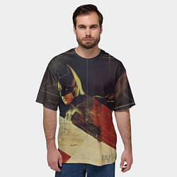 Футболка оверсайз мужская Бэтмен ретро стиль, цвет: 3D-принт — фото 2