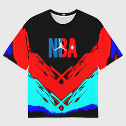 Мужская футболка оверсайз NBA краски геометрия
