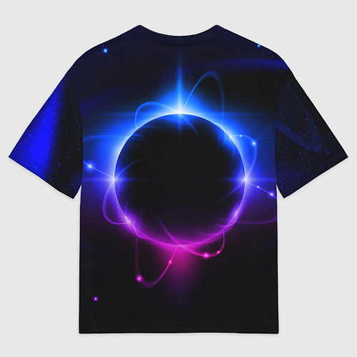 Мужская футболка оверсайз Космонавт в луне / 3D-принт – фото 2