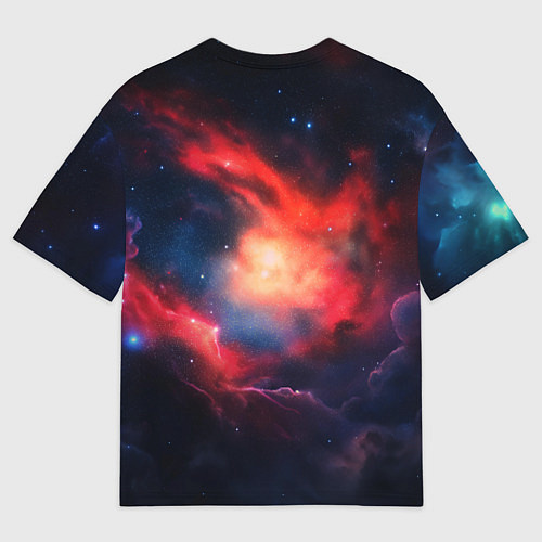 Мужская футболка оверсайз Космонавт сидит в луне / 3D-принт – фото 2