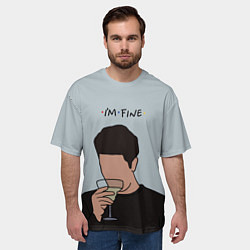 Футболка оверсайз мужская Ross - im fine, цвет: 3D-принт — фото 2