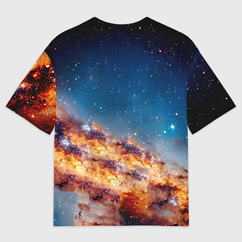 Мужская футболка оверсайз Криштиану Роналду в космосе / 3D-принт – фото 2