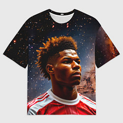 Футболка оверсайз мужская Маркус Рашфорд и космос, цвет: 3D-принт